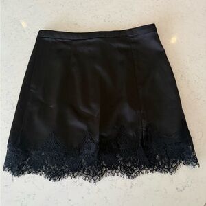 Urban Outfitters Black Satin Skirt